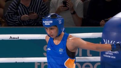 Preeti Pawar guarantees India a second boxing medal in Glasgow.
