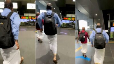 Zoho's Sridhar Vembu in Traditional Veshti Races for Japan's Bullet Train, Captivating the Internet | Watch