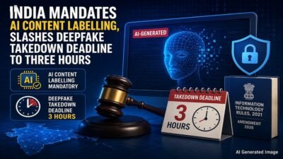 India requires labeling of AI-generated content and reduces the deadline for deepfake removal to three hours.