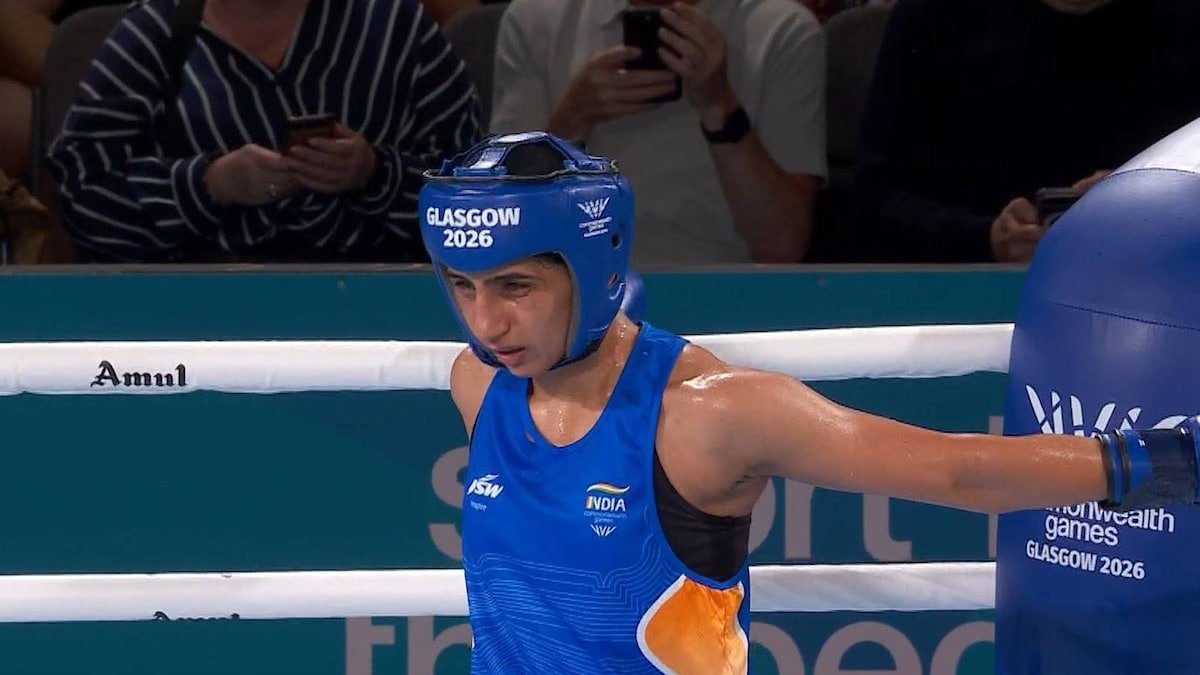 Preeti Pawar claims gold in the women's 54kg boxing category at the Commonwealth Games.