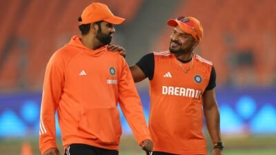 Rohit Sharma honors departing fielding coach Dilip following five years of service.