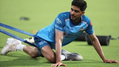 Shubman Gill absent from India vs Sri Lanka practice match on opening day due to finger injury.