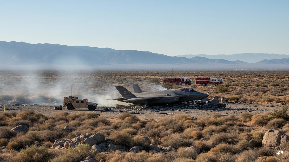 US Marine Corps reports F-35B stealth fighter crash in California; pilot safely ejected.